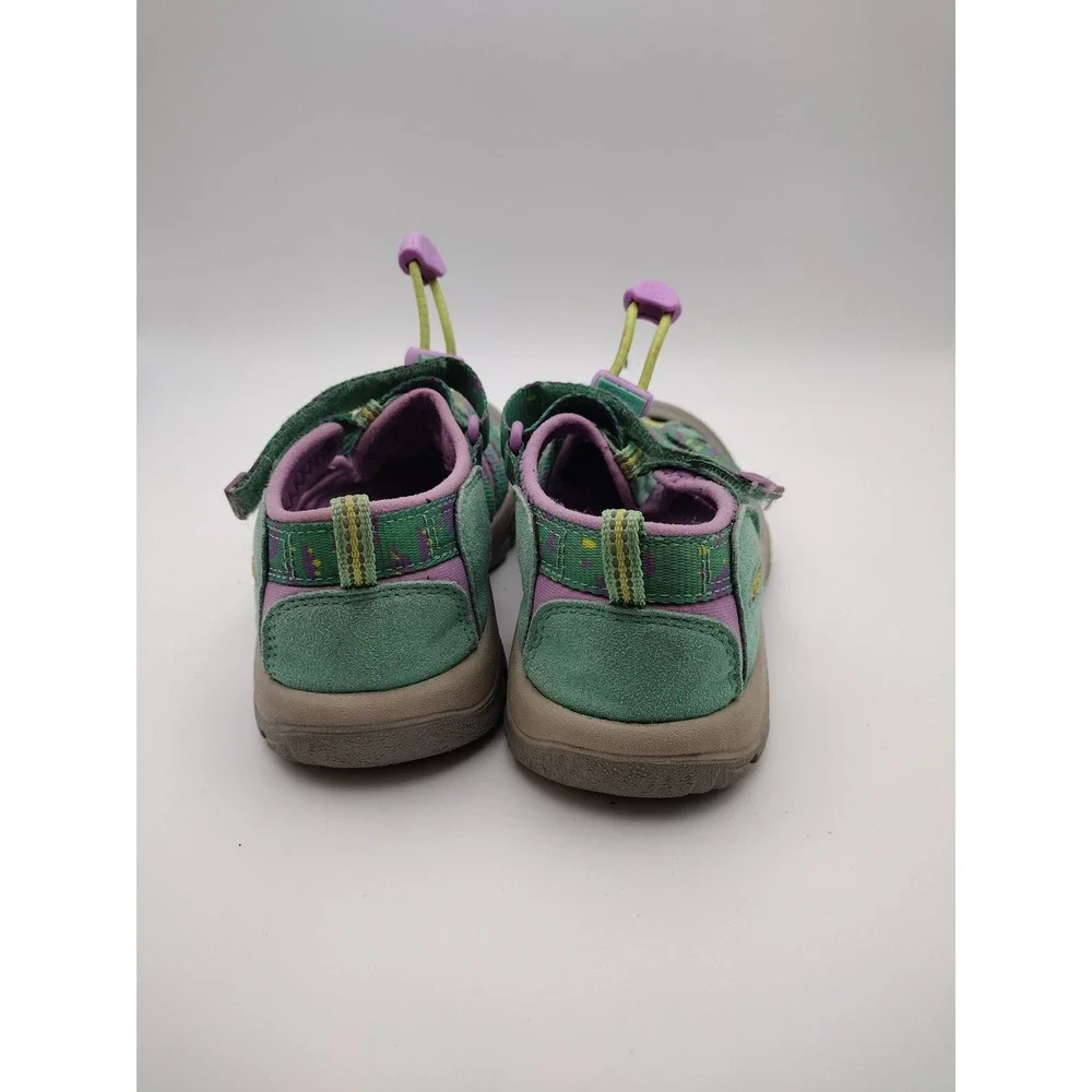 Keen Newport H2 Kids Green Purple Water Sandals Hiking Shoes Size 12 1025063